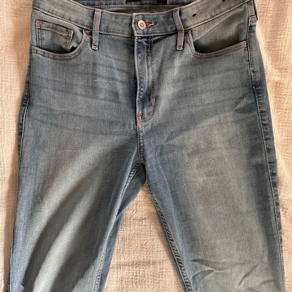 Hollister Light Blue Distressed High Rise Vintage Flare Stretch Jeans Y2K 2000’s - Picture 11 of 11